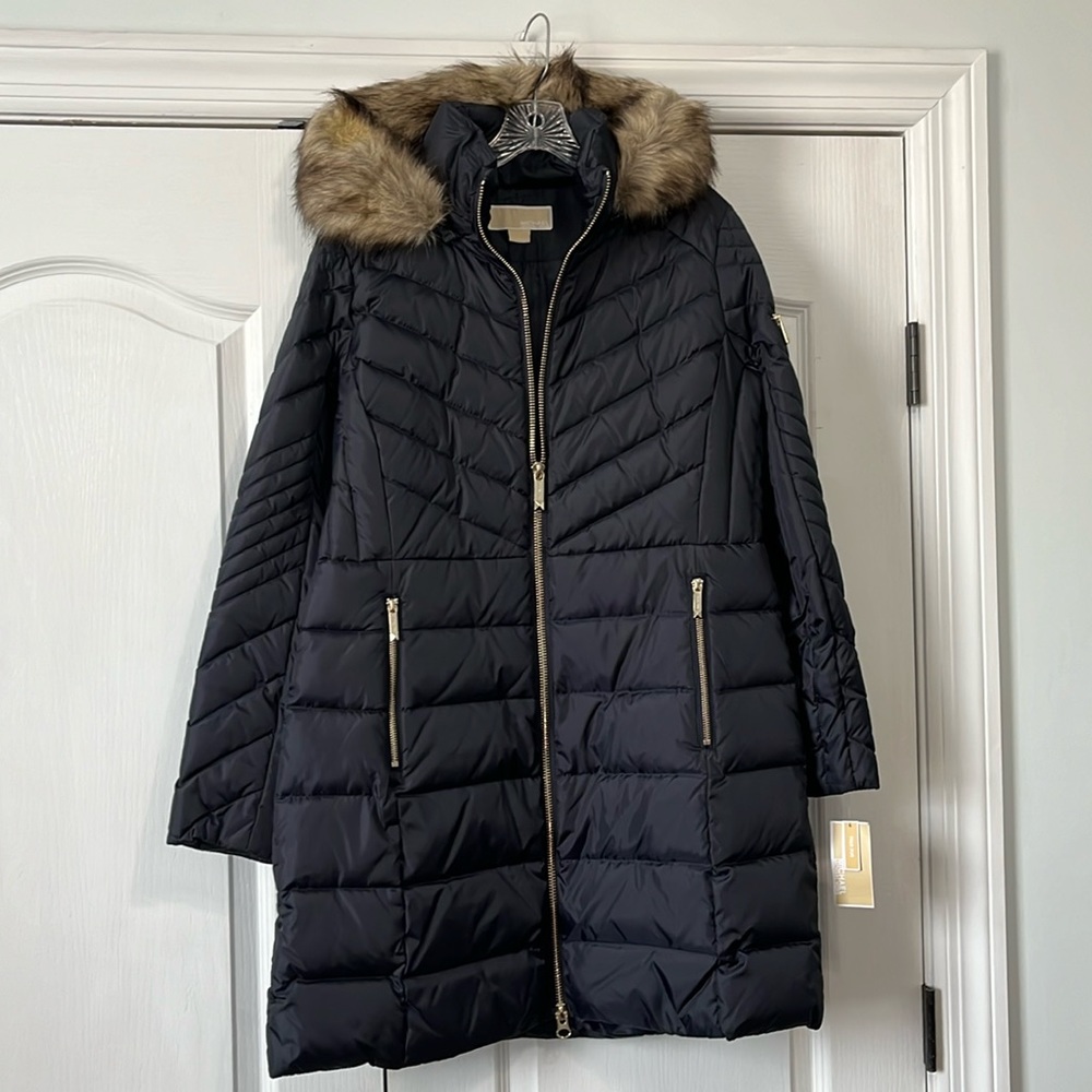 MICHAEL KORS BLUE LONG JACKET. NWT